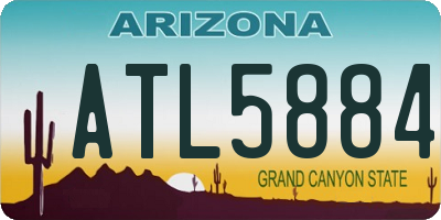 AZ license plate ATL5884