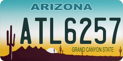 AZ license plate ATL6257