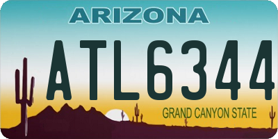 AZ license plate ATL6344