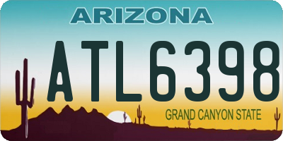 AZ license plate ATL6398