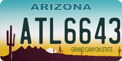 AZ license plate ATL6643