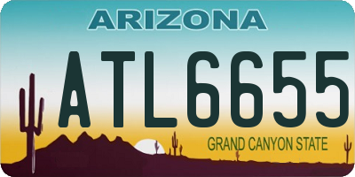 AZ license plate ATL6655