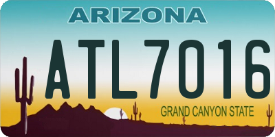 AZ license plate ATL7016