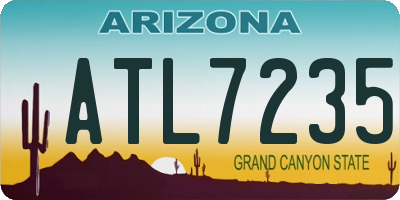 AZ license plate ATL7235