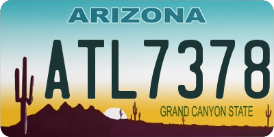 AZ license plate ATL7378