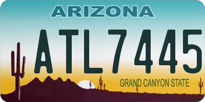 AZ license plate ATL7445