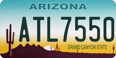AZ license plate ATL7550