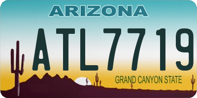 AZ license plate ATL7719