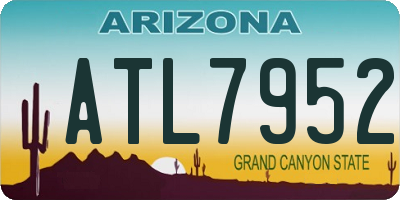 AZ license plate ATL7952