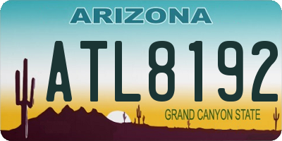 AZ license plate ATL8192