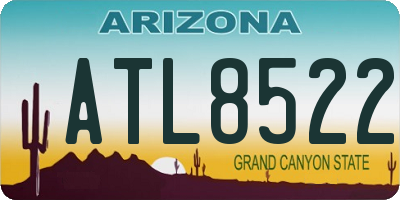 AZ license plate ATL8522