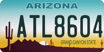 AZ license plate ATL8604