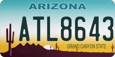 AZ license plate ATL8643
