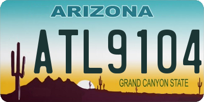 AZ license plate ATL9104