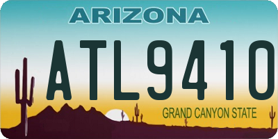 AZ license plate ATL9410