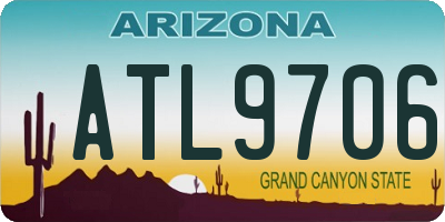 AZ license plate ATL9706