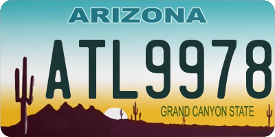 AZ license plate ATL9978