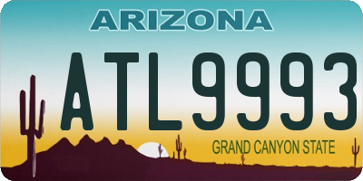 AZ license plate ATL9993