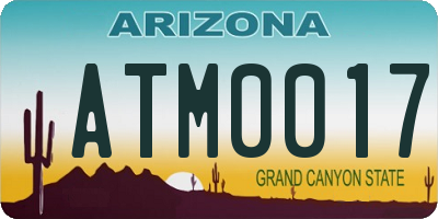 AZ license plate ATM0017