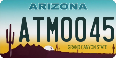 AZ license plate ATM0045