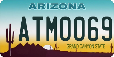 AZ license plate ATM0069