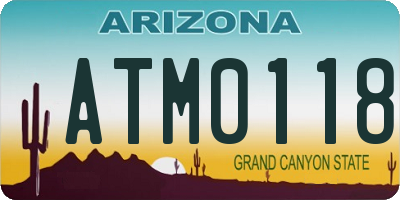 AZ license plate ATM0118