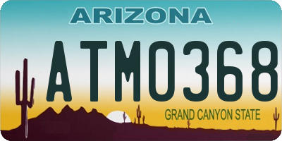 AZ license plate ATM0368