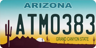 AZ license plate ATM0383