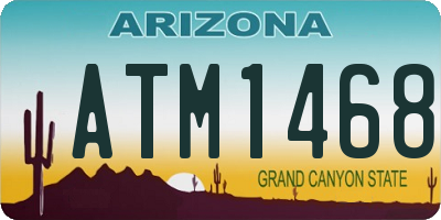 AZ license plate ATM1468
