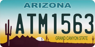 AZ license plate ATM1563