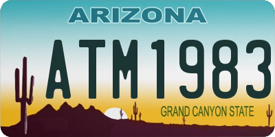 AZ license plate ATM1983