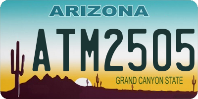 AZ license plate ATM2505