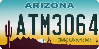 AZ license plate ATM3064