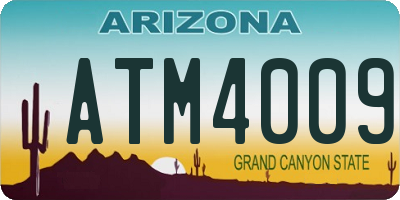 AZ license plate ATM4009