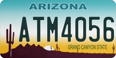 AZ license plate ATM4056