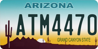 AZ license plate ATM4470