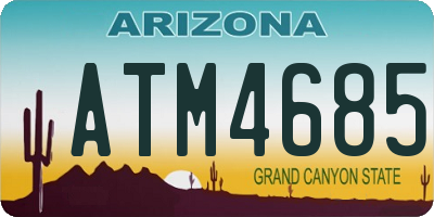 AZ license plate ATM4685
