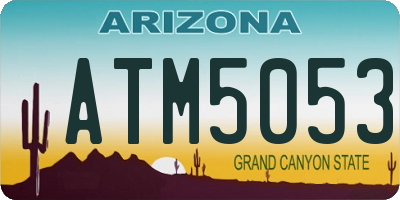 AZ license plate ATM5053