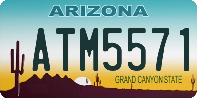 AZ license plate ATM5571