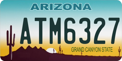 AZ license plate ATM6327