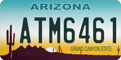 AZ license plate ATM6461