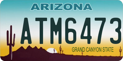 AZ license plate ATM6473