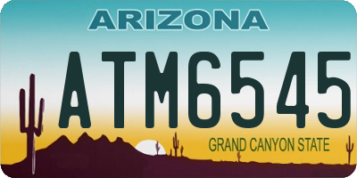 AZ license plate ATM6545
