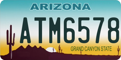 AZ license plate ATM6578