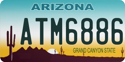 AZ license plate ATM6886