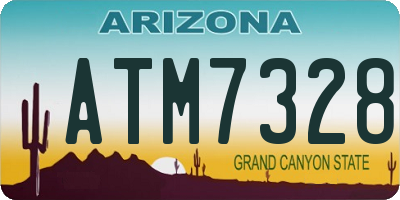 AZ license plate ATM7328
