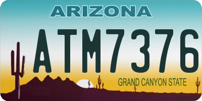 AZ license plate ATM7376