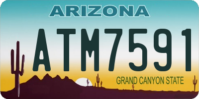 AZ license plate ATM7591