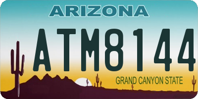 AZ license plate ATM8144
