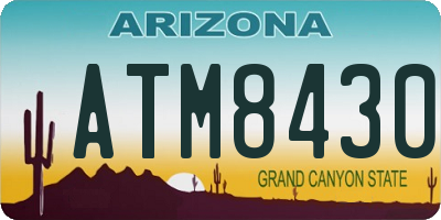 AZ license plate ATM8430